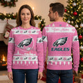 Philadelphia Eagles Santa Sleigh Pink Ugly Christmas Sweater