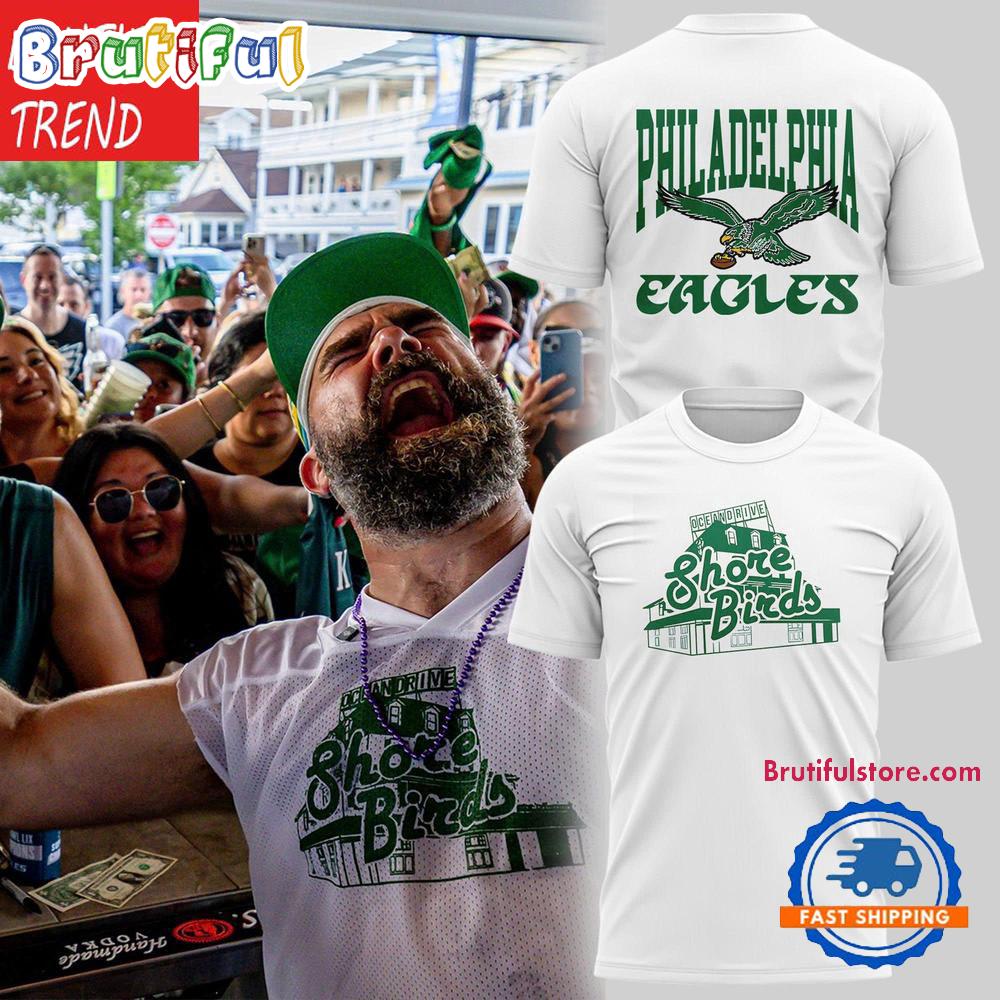 Philadelphia Eagles Shore Birds 2025 Limited Edition White T Shirt