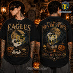Philadelphia Eagles Snoopy Halloween Vintage Black T-Shirt
