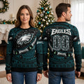 Philadelphia Eagles Snowflake Logo Number 00 Ugly Christmas Sweater
