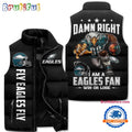 Philadelphia Eagles Sporty Mascot Design Sleeveless Puffer Jacket
