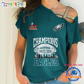 Philadelphia Eagles SUPER BOWL LIX CHAMPIONS 2025 New One Shoulder Shirt