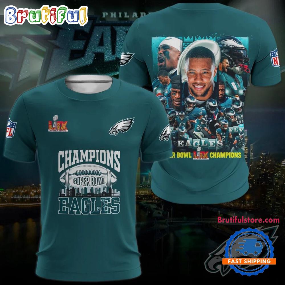 Philadelphia Eagles SUPER BOWL LIX CHAMPIONS 2025 New Hoodie T-Shirt