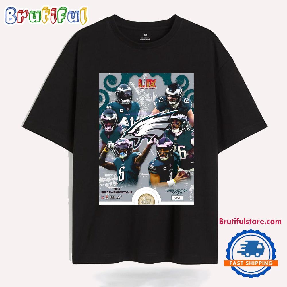 Philadelphia Eagles Super Bowl Lix Champions 2025 Poster T Shirt
