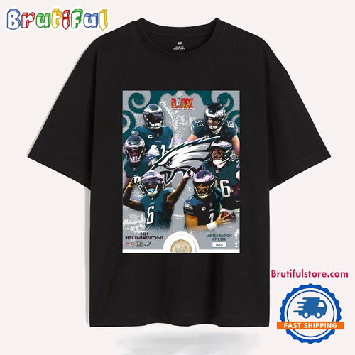 Philadelphia Eagles Super Bowl Lix Champions 2025 Poster T Shirt