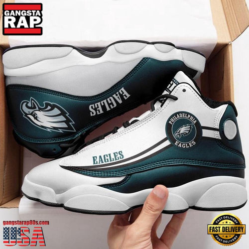 NFL Philadelphia Eagles Team New Design Air Jordan 13 Running Sneakers Shoes