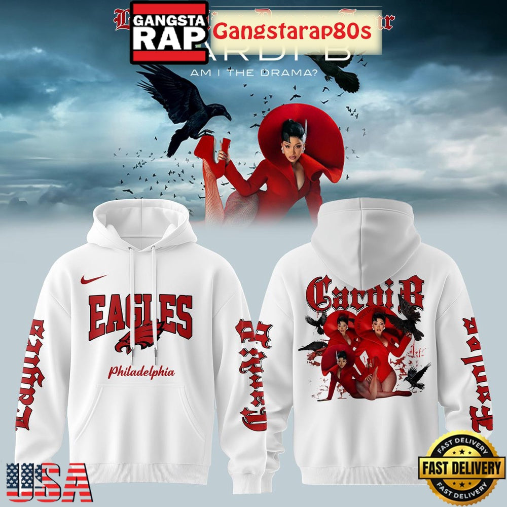 Philadelphia Eagles x Cardi B Little Miss Drama Tour 2026 Limited Edition Hoodie