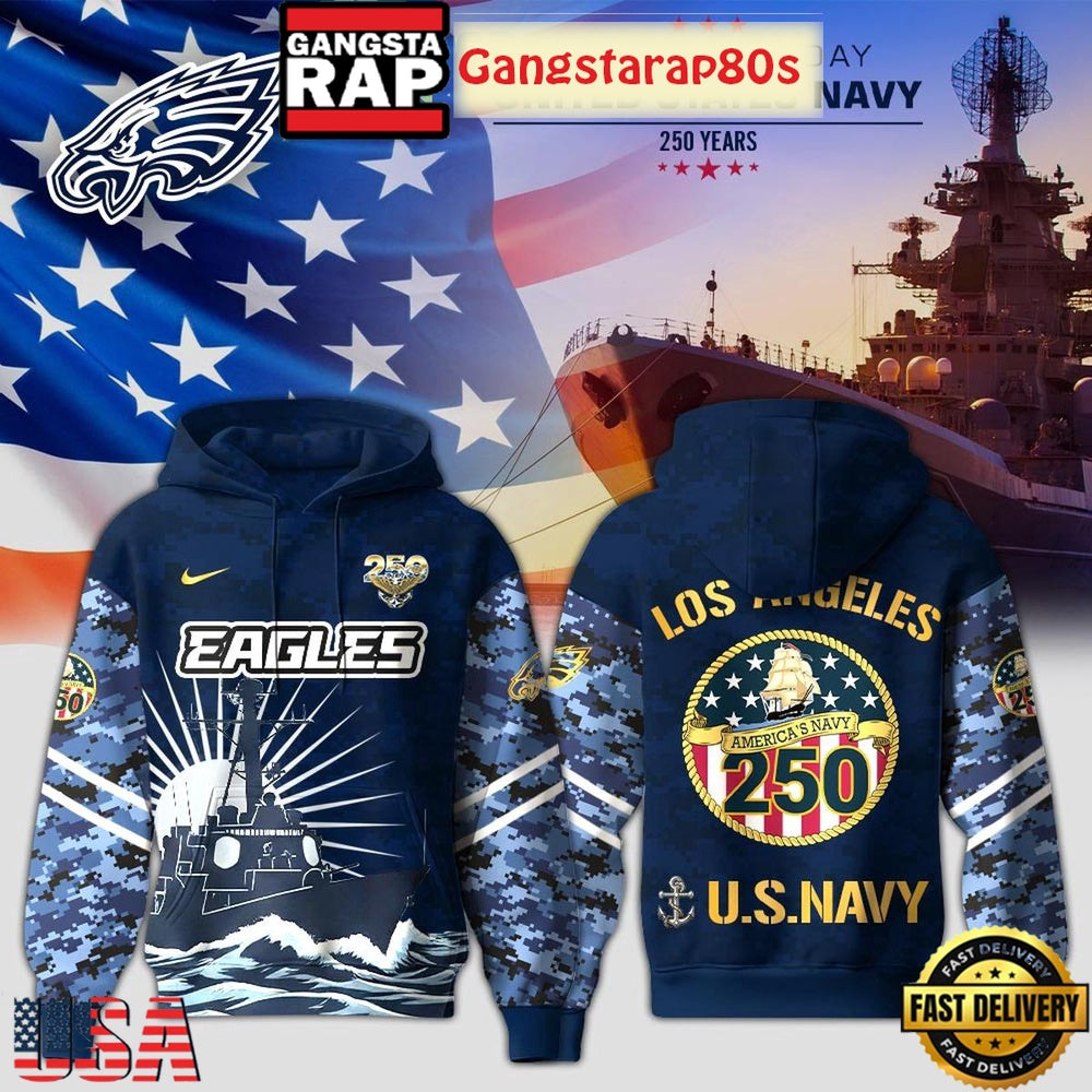 Philadelphia Eagles x US Navy 250 Years Unisex Hoodie