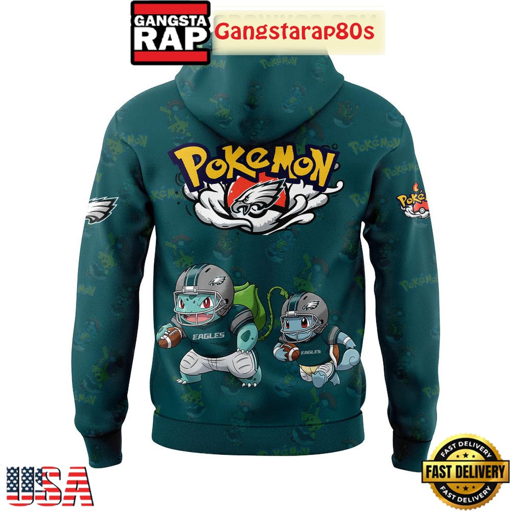 Philadelphia Ealges x Pokemon Go 2025 Unisex 3D Hoodie