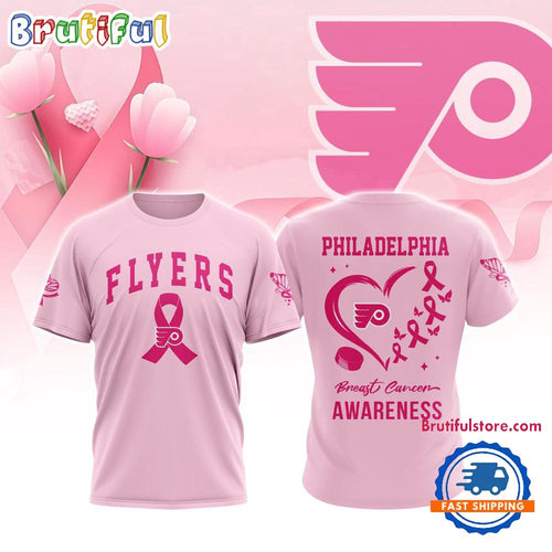 Philadelphia Flyers 2025 NHL Pink Breast Cancer Awareness All Over Print Shirt