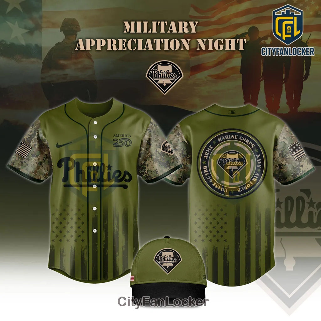 Philadelphia Phillies 2026 Military Appreciation Baseball Jersey