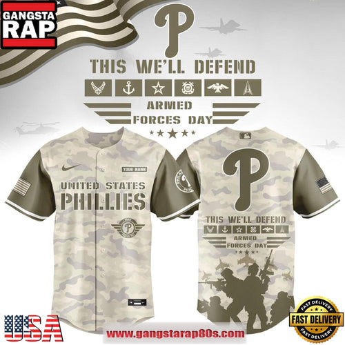 Philadelphia Phillies Armed Forces Day 2026 Special Edition Baseball Jersey
