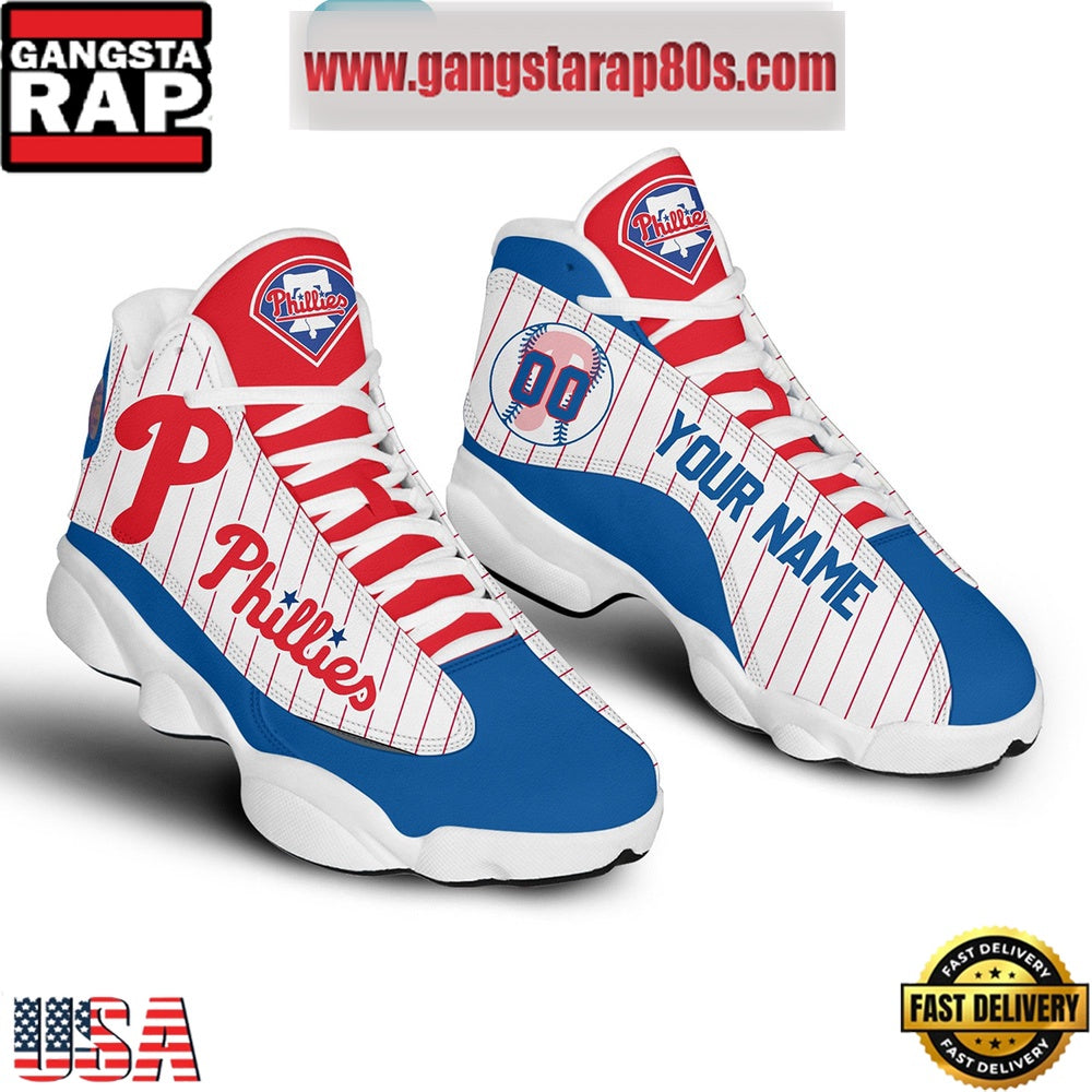 Philadelphia Phillies Baseball Team Love Personalized Air Jordan 13 Shoes