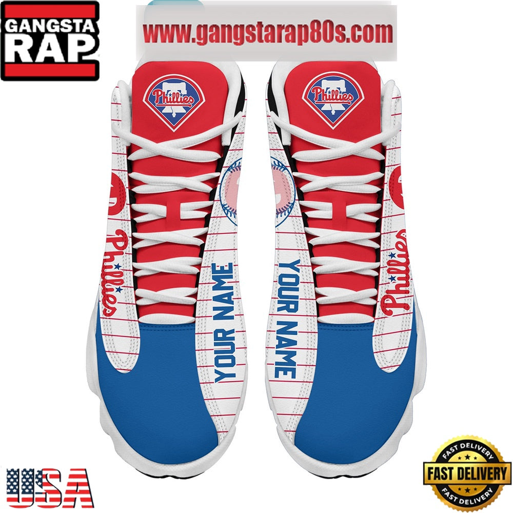 Philadelphia Phillies Baseball Team Love Personalized Air Jordan 13 Shoes