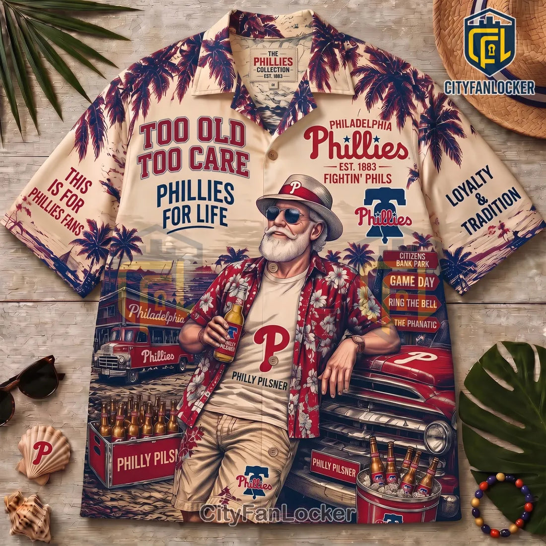 Philadelphia Phillies Beer Theme Hawaiian Shirt