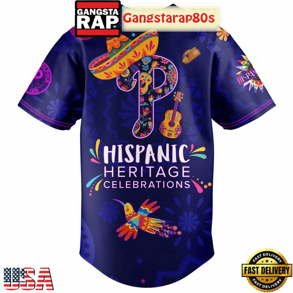 Philadelphia Phillies Hispanic Heritage Celebrations 2025 Unique Design Baseball Jersey