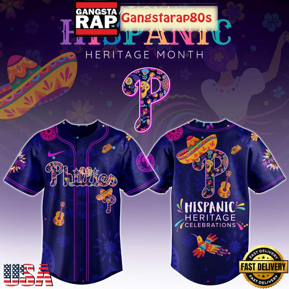 Philadelphia Phillies Hispanic Heritage Celebrations 2025 Unique Design Baseball Jersey
