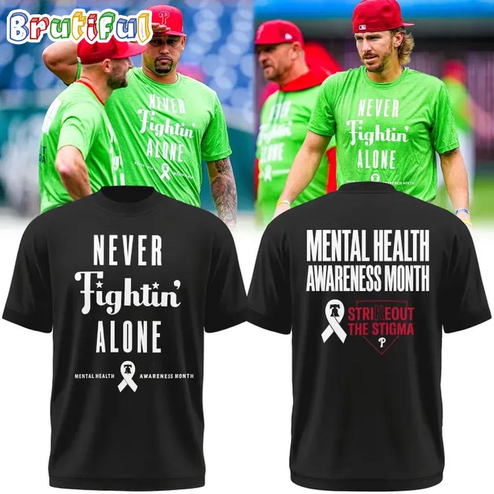 Philadelphia Phillies Mental Health Awareness Month 2026 Limited Edition Black 3D Shirt