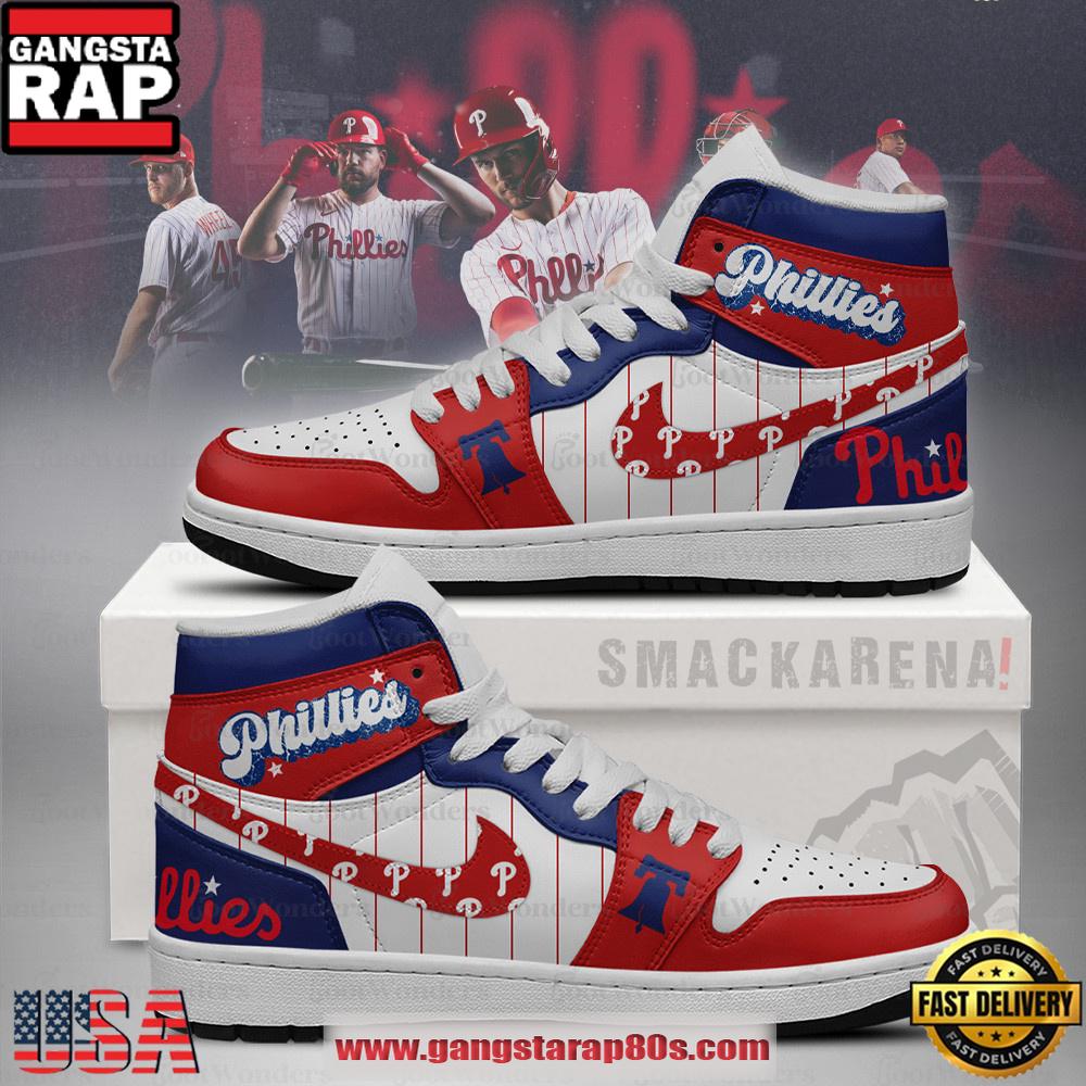Philadelphia Phillies MLB Trending Sneakers Air Jordan 1 High Top Shoes