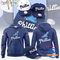Philadelphia Phillies Navy Blue Jay Logo 40’s Hoodie Shirt
