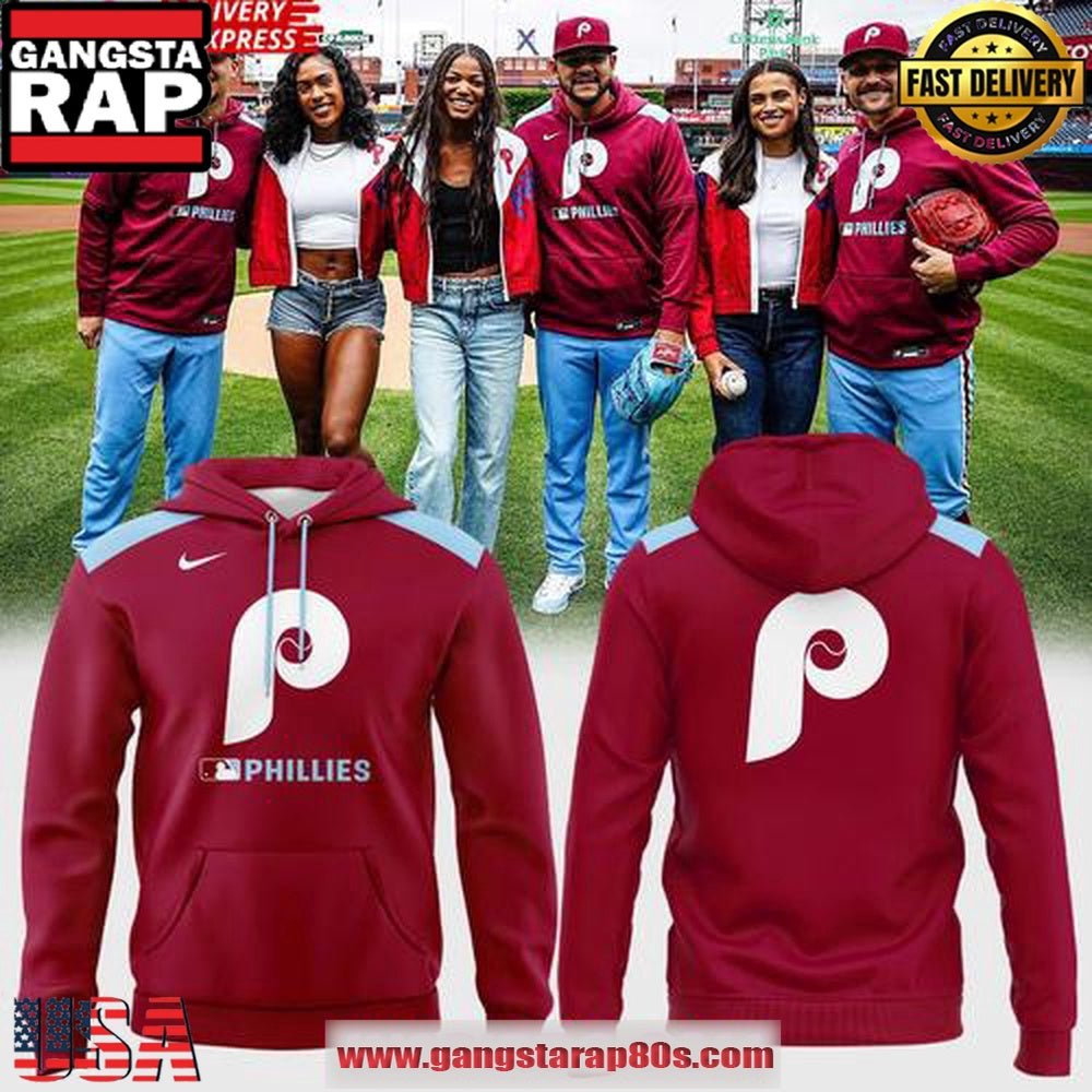 Philadelphia Phillies Old Logo Special Edition Red All Over Print Hoodie