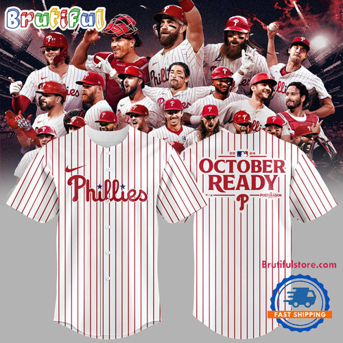 Philadelphia Phillies Special 2024 October Ready MLB Postseason Baseball Jersey