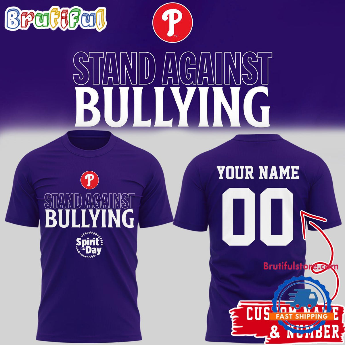 Philadelphia Phillies Special Edition Stand Against Bullying T Shirt