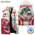 Philadelphia Phillies Sporty Mascot Design Sleeveless Puffer Jacket