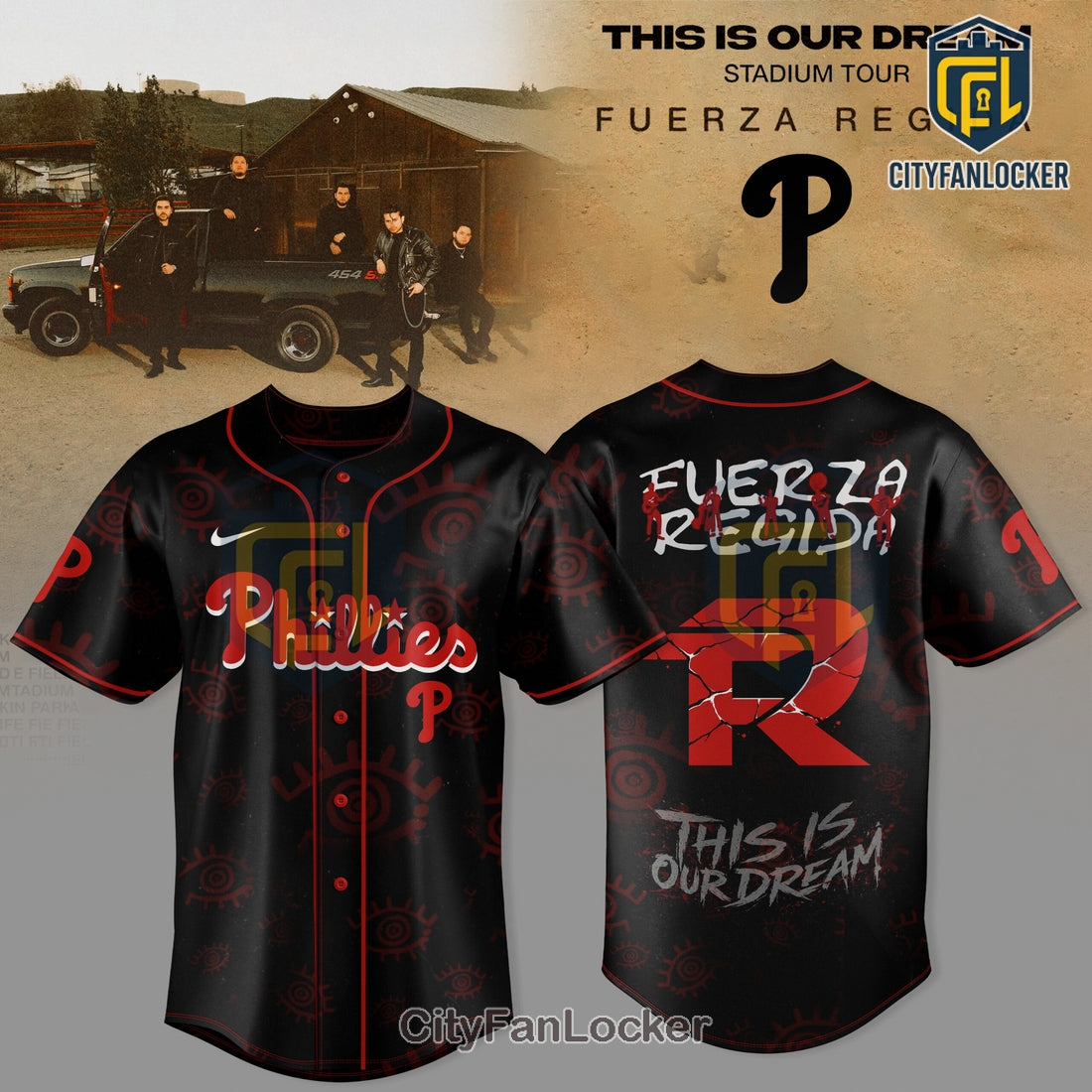 Philadelphia Phillies x Fuerza Regida This Is Our Dream 2026 Stadium Tour Jersey