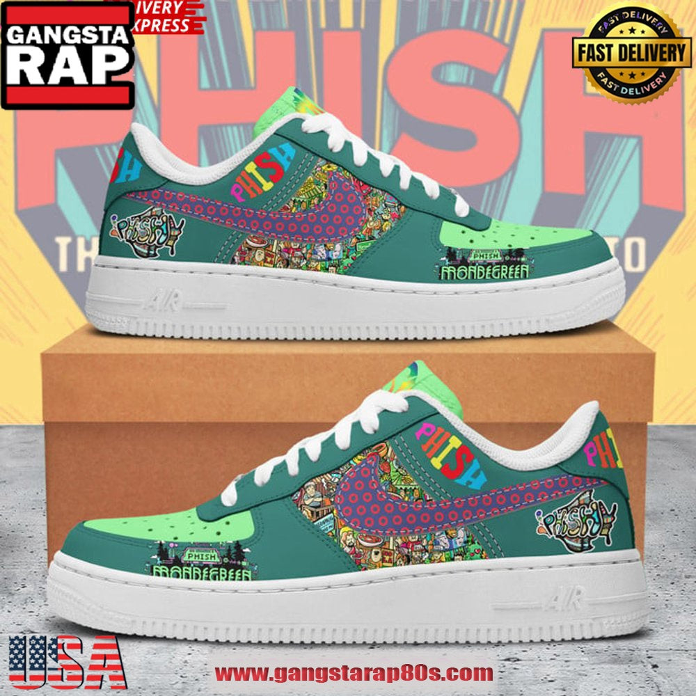 Phish Mondegreen New Design Air Force 1 Sneakers Shoes