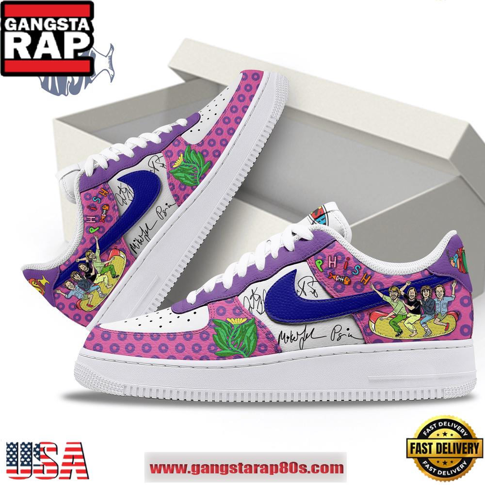 Phish Summer Tour Members Signatures Air Force 1 Running Sneakers Shoes