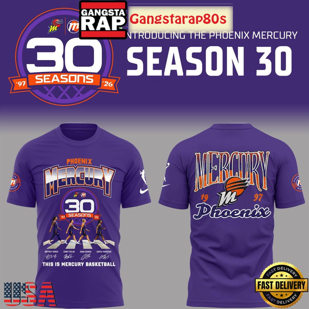 Phoenix Mercury 30 Seasons Memories 3D Shirt