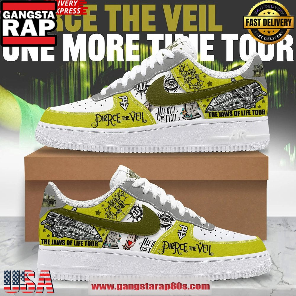 Pierce The Veil One More Time Tour Special Air Force 1 Running Sneakers Shoes