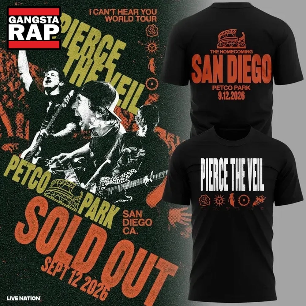 Pierce The Veil x San Diego Padres 3D Shirt