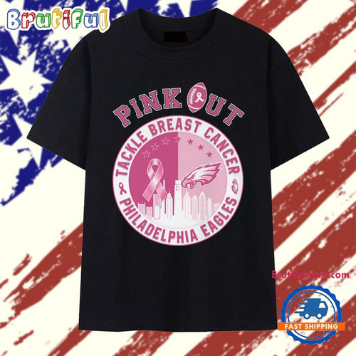 Pink Out Tackle Breast Cancer Philadelphia Eagles 2025 Vintage T Shirt