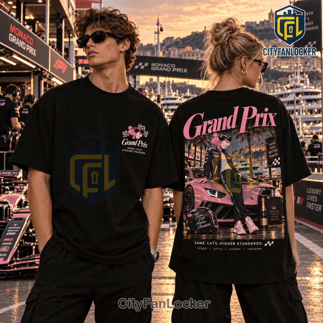 Pink Panther Monaco Grand Prix T-Shirt