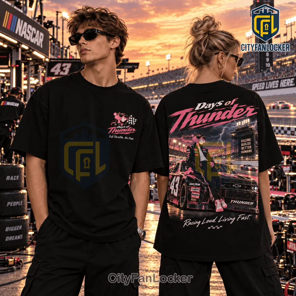 Pink Panther x Days of Thunder Black T-Shirt