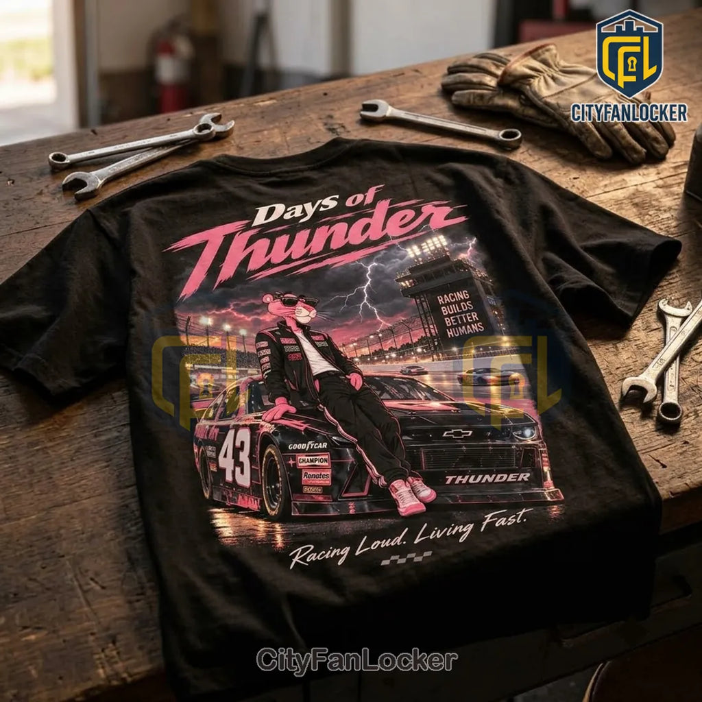 Pink Panther x Days of Thunder Black T-Shirt