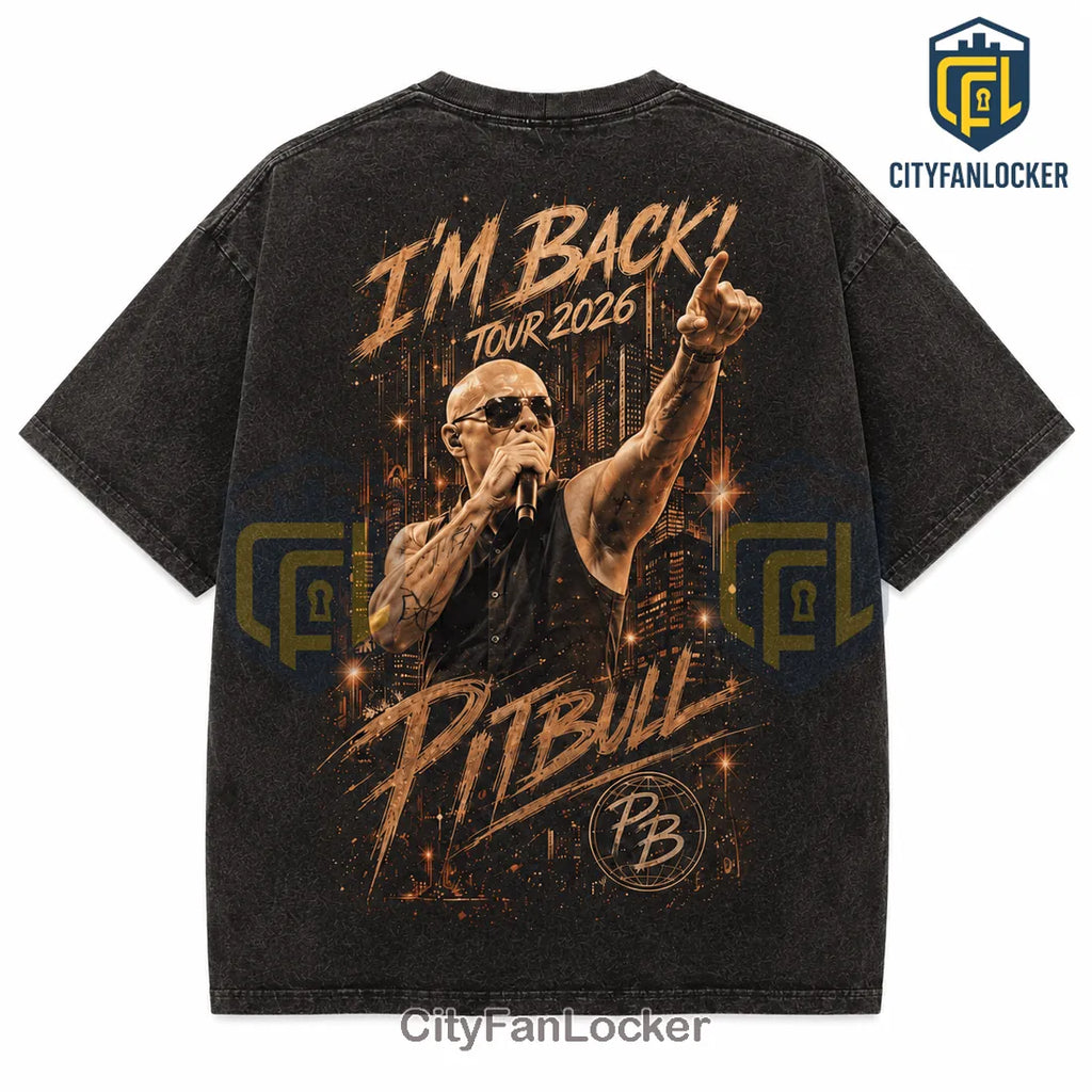 Pitbull I’m Back 2026 Concert Tour T-Shirt