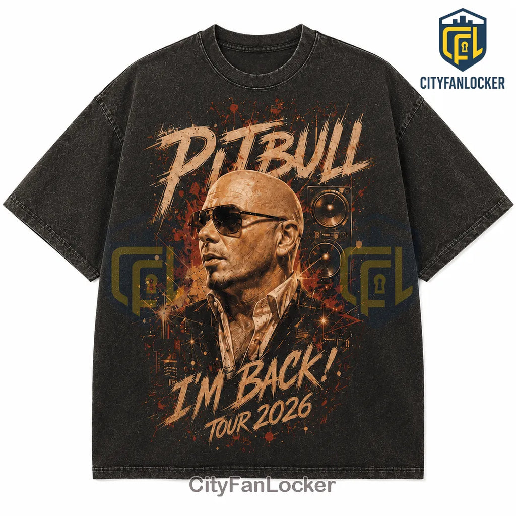 Pitbull I’m Back 2026 Concert Tour T-Shirt