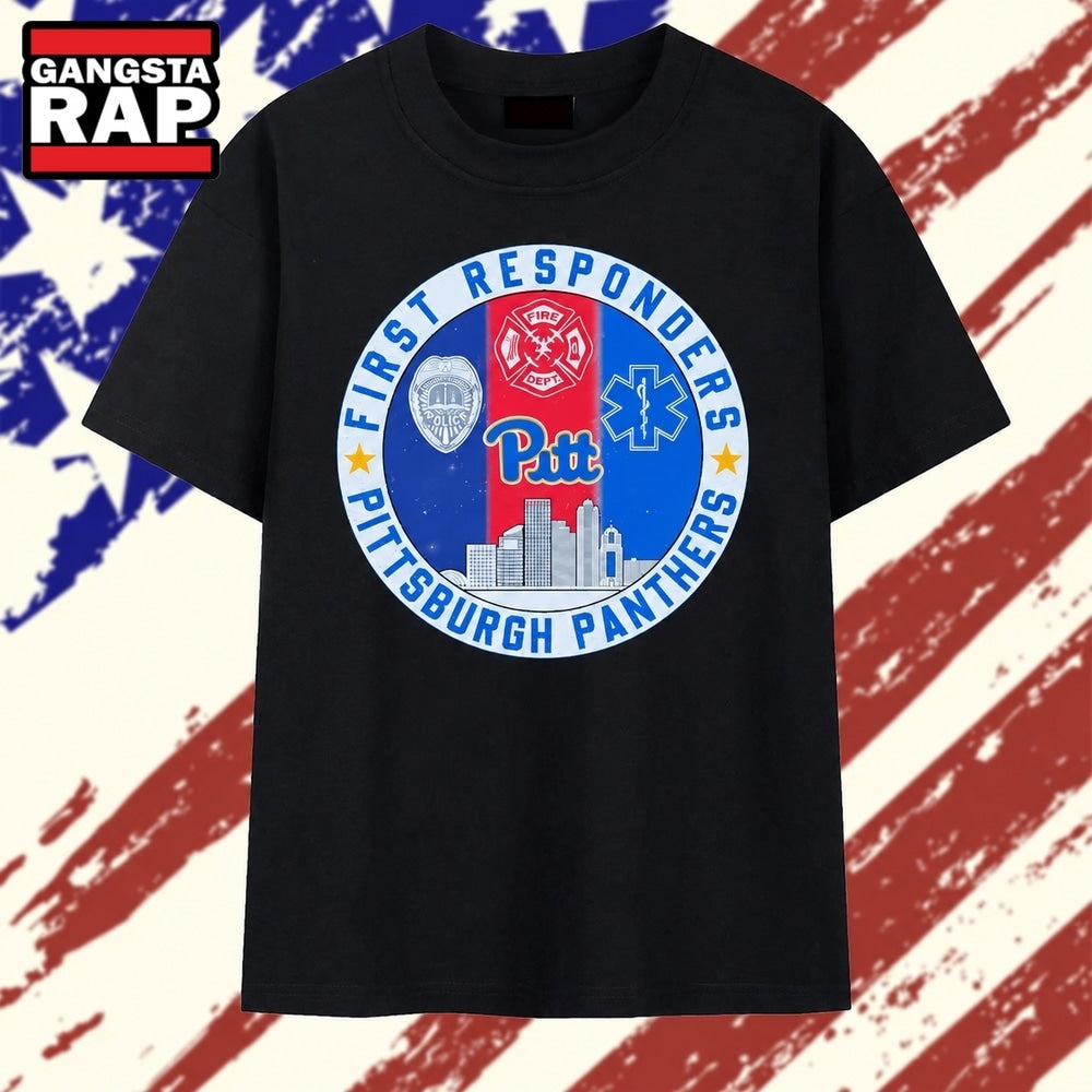 Pittsburgh Panthers First Responders Fire Dept and Police T Shirt