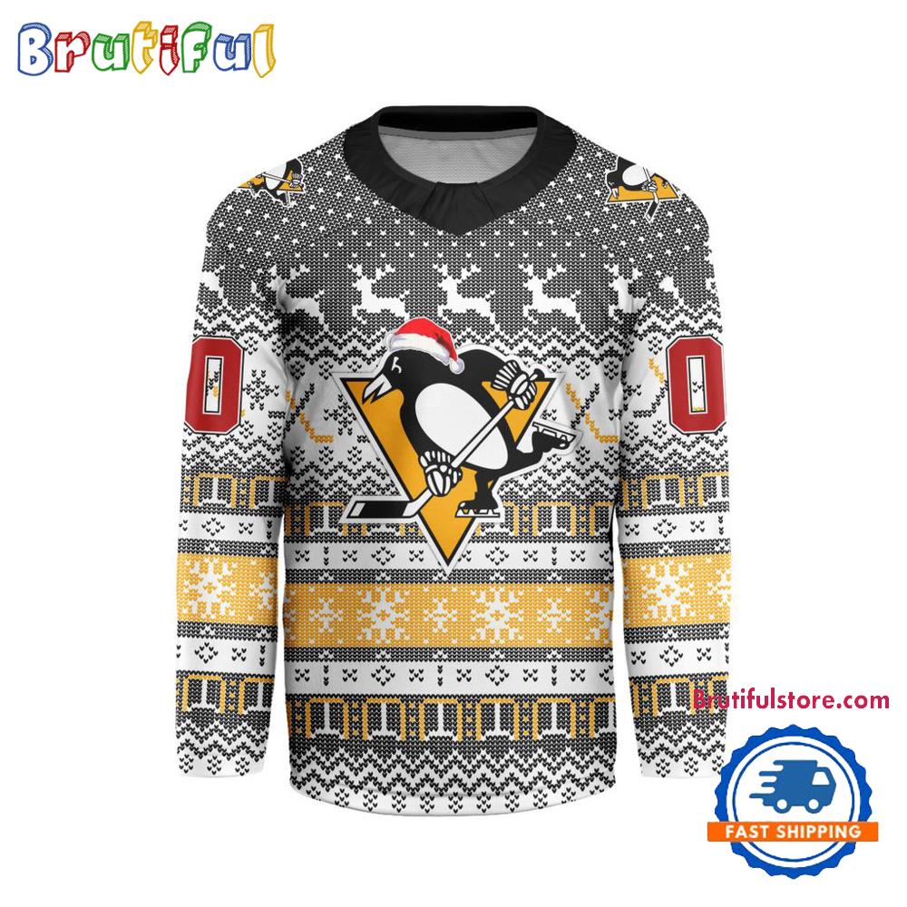 Pittsburgh Penguins 2025 NHL Christmas Personalized Hockey Jersey Design