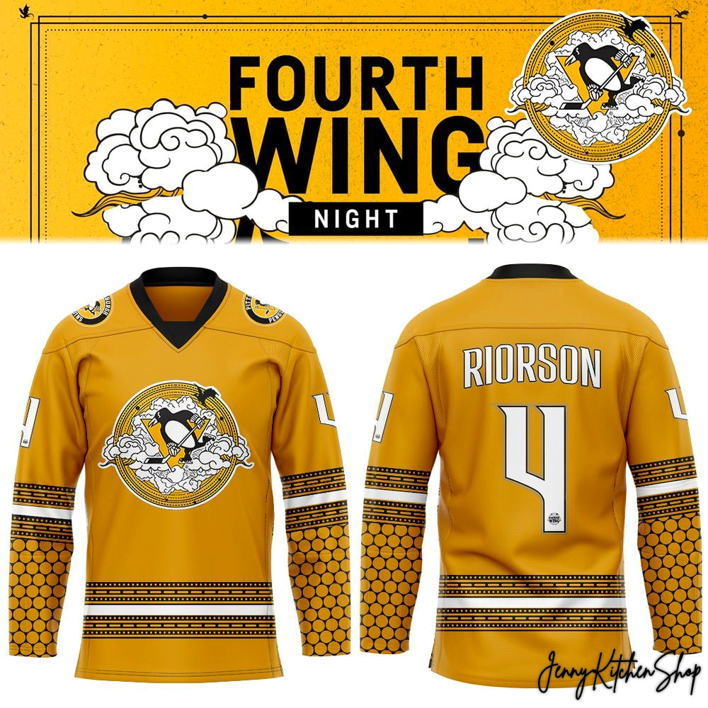 Pittsburgh Penguins Fourth Wing Night 2026 Limited Yellow Hockey Jersey