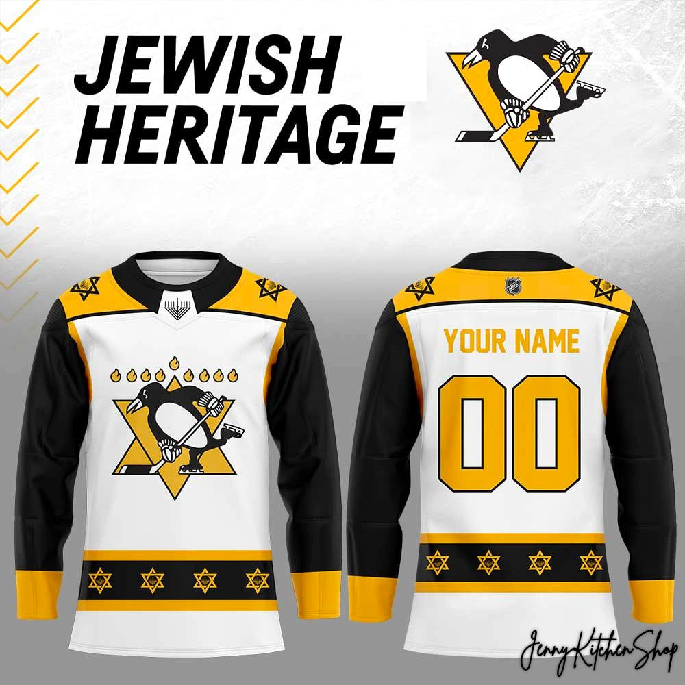 Pittsburgh Penguins Jewish Heritage Night 2025 Custom Jersey