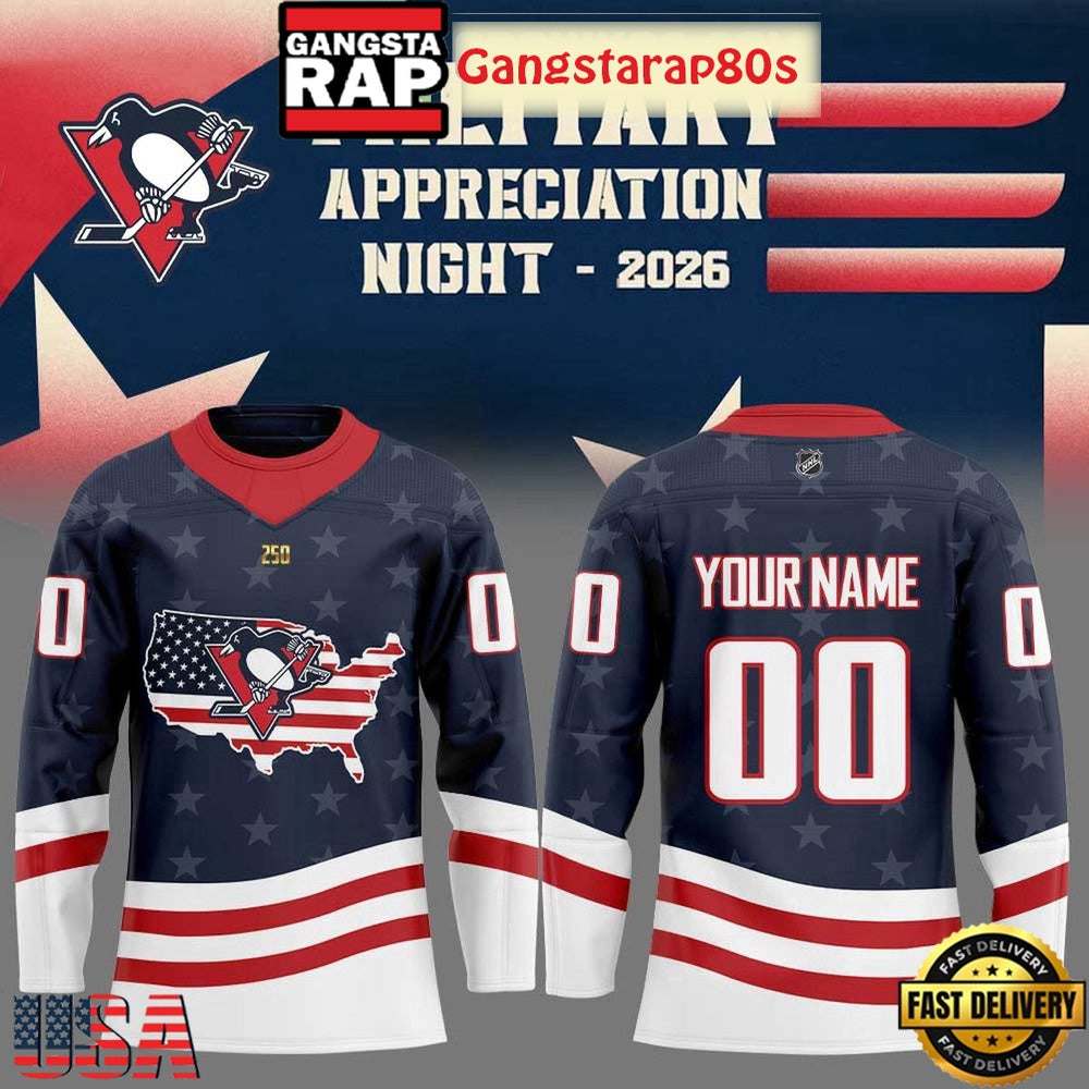 Pittsburgh Penguins Military Appreciation 2026 Custom Hockey Jersey