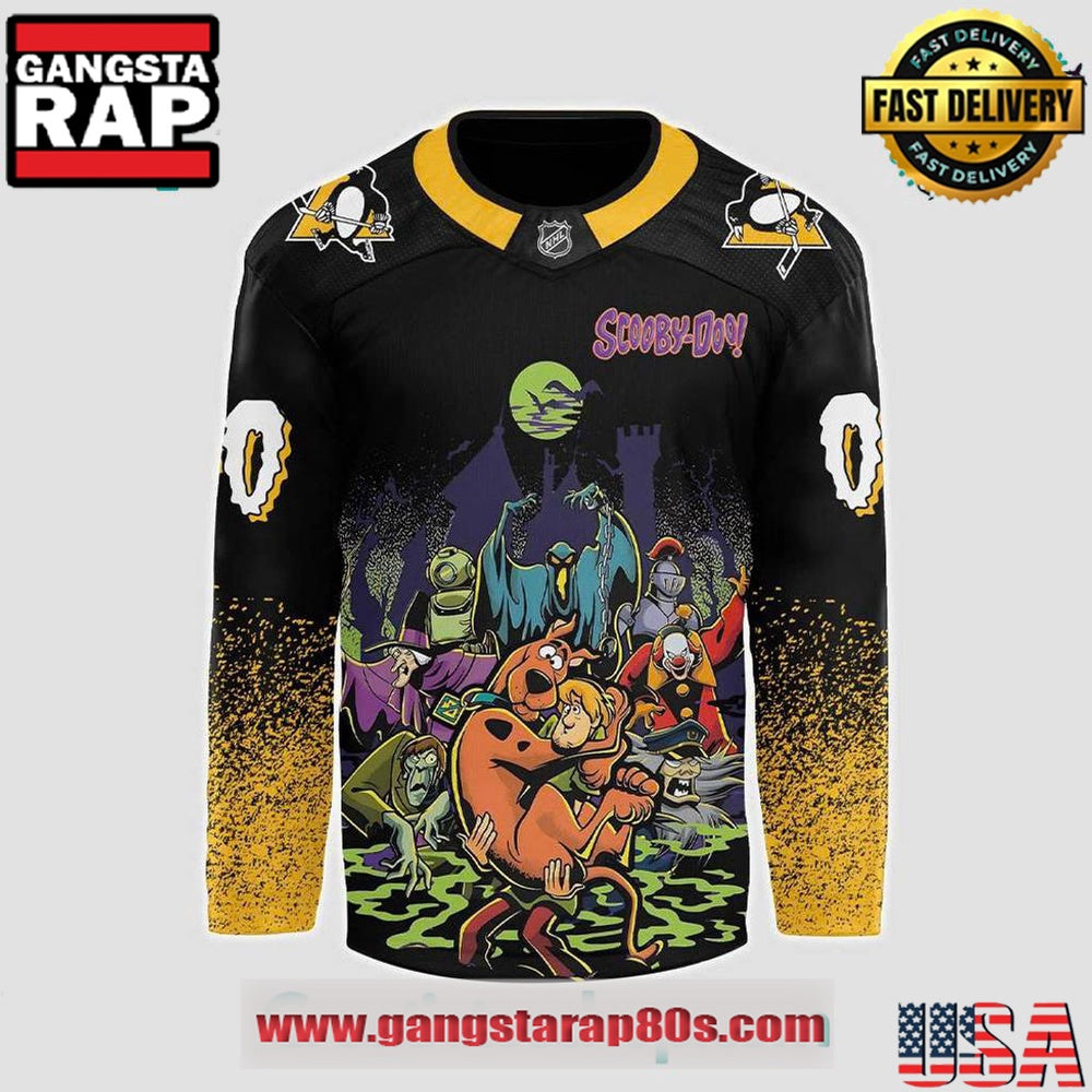 Pittsburgh Penguins x Scooby-Doo Night 2025 Custom Hockey Jersey