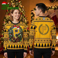 Pittsburgh Pirates Christmas Wreath And Lights Ugly Christmas Sweater