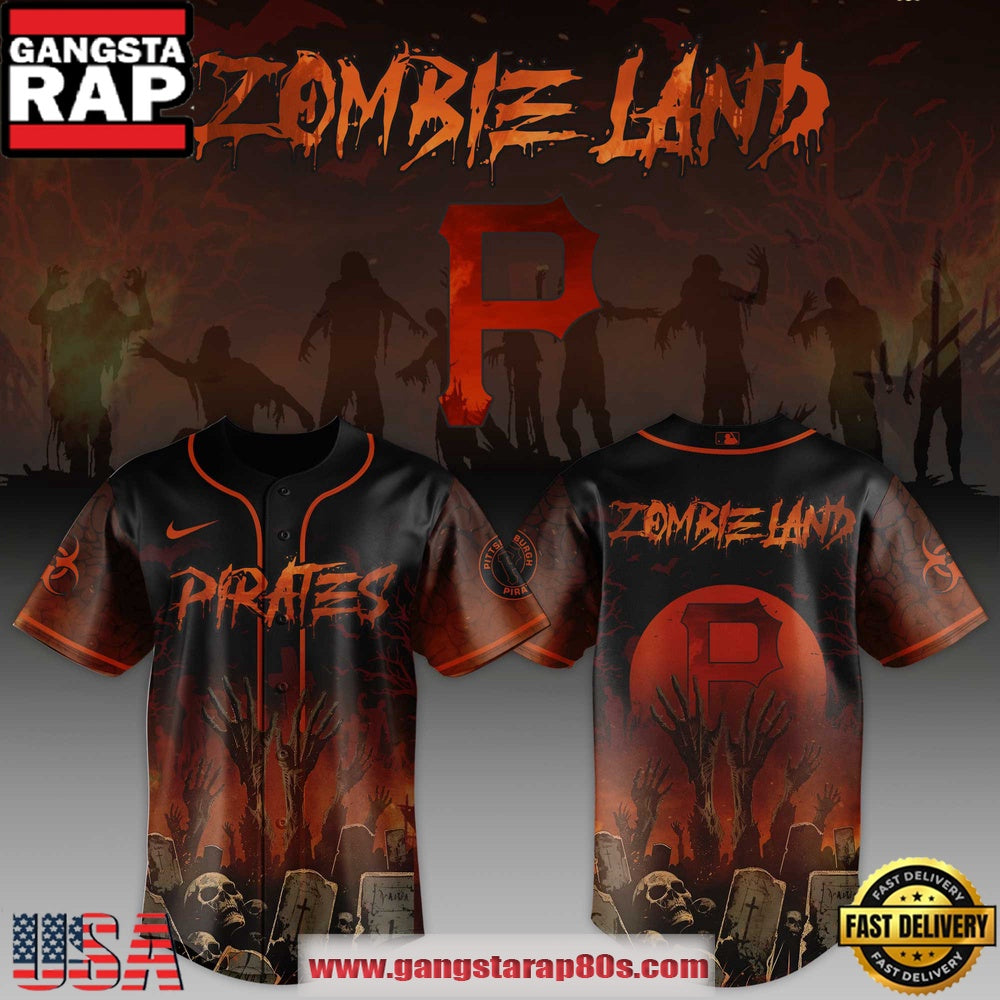 Pittsburgh Pirates MLB x Zombie Land Unique Design Baseball Jersey