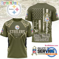 Pittsburgh Steelers 2025 NFL Salute to Service Camo All Over Print Shirt