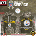 Pittsburgh Steelers NFL Veteran Birthday 2025 Custom Name Unisex Hoodie